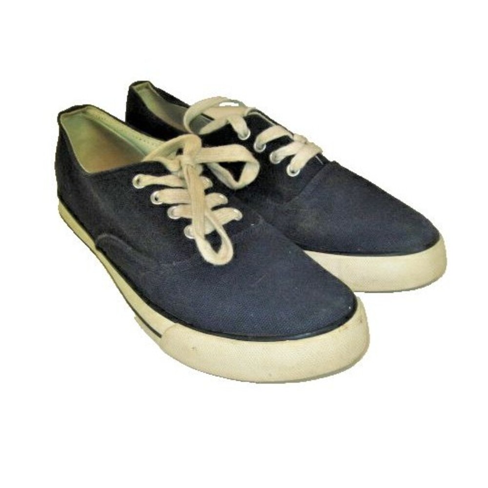 Womens LuV "America" Navy Canvas 4 Hole Slippers Boat Shoes sz 7